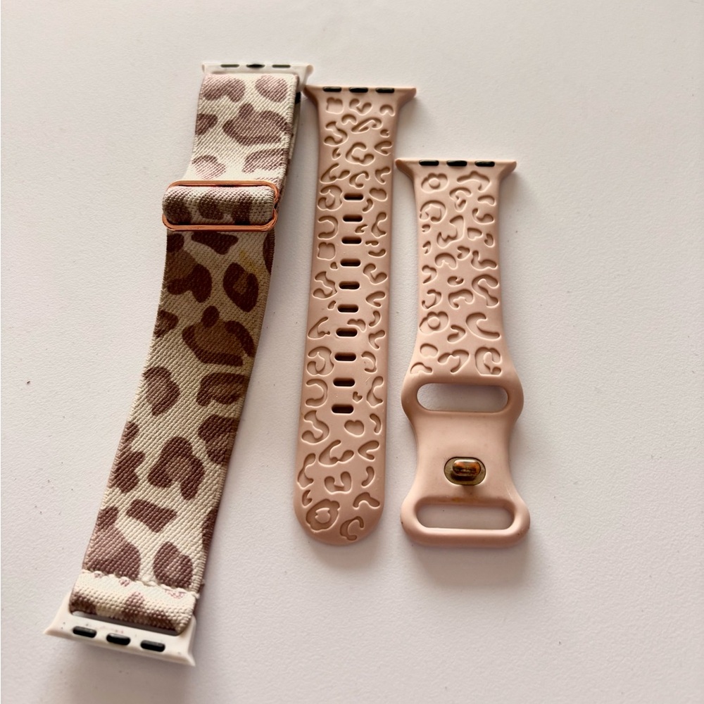 Leopard Print and Pink Watch Bands ❄️